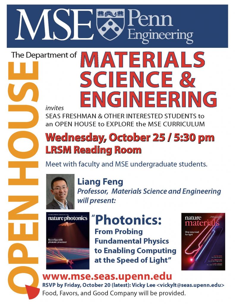Department of Materials Science and Engineering Open House 